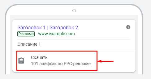 Повышение информативности объявлений с помощью расширений в Google Ads